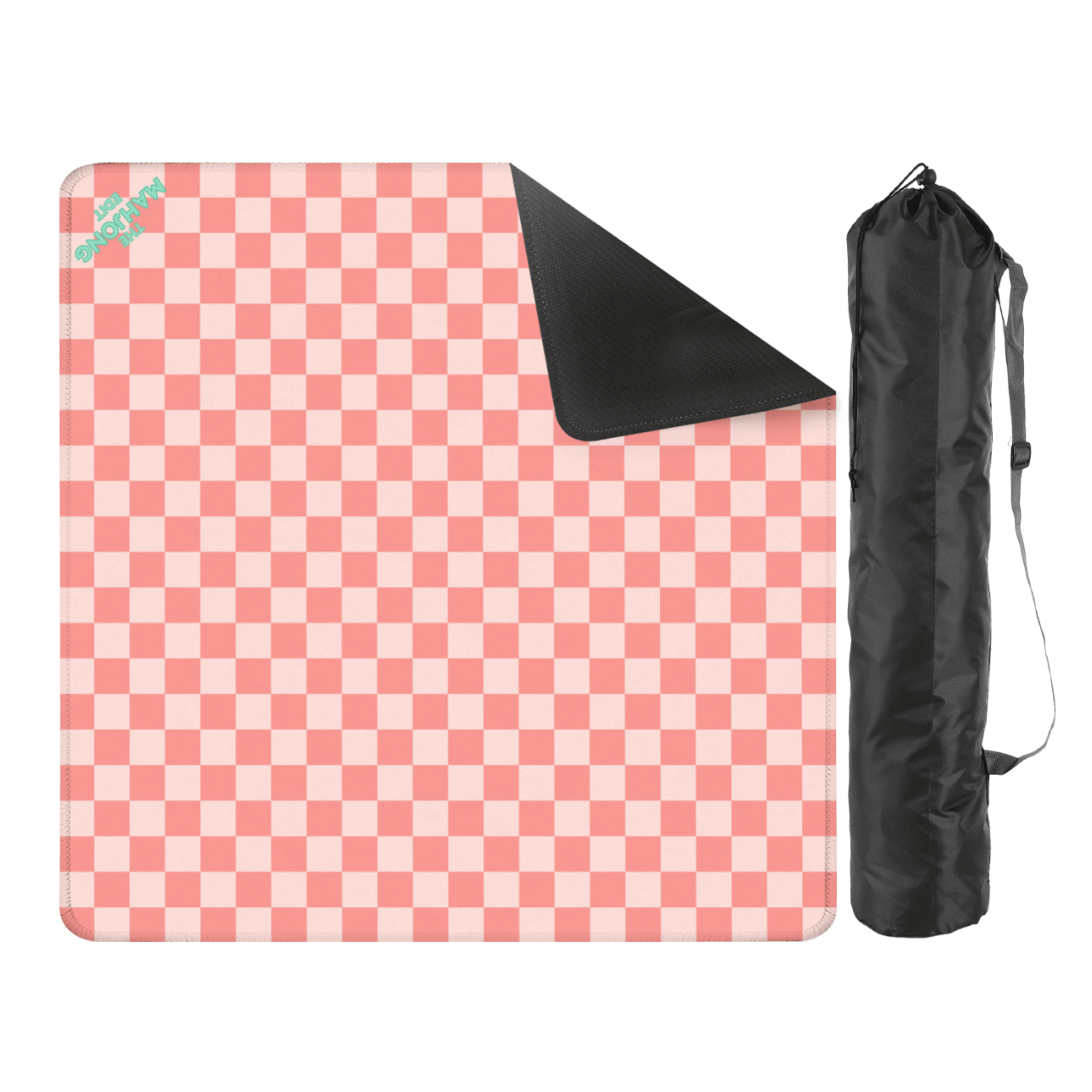 Pink Check Mahjong Mat