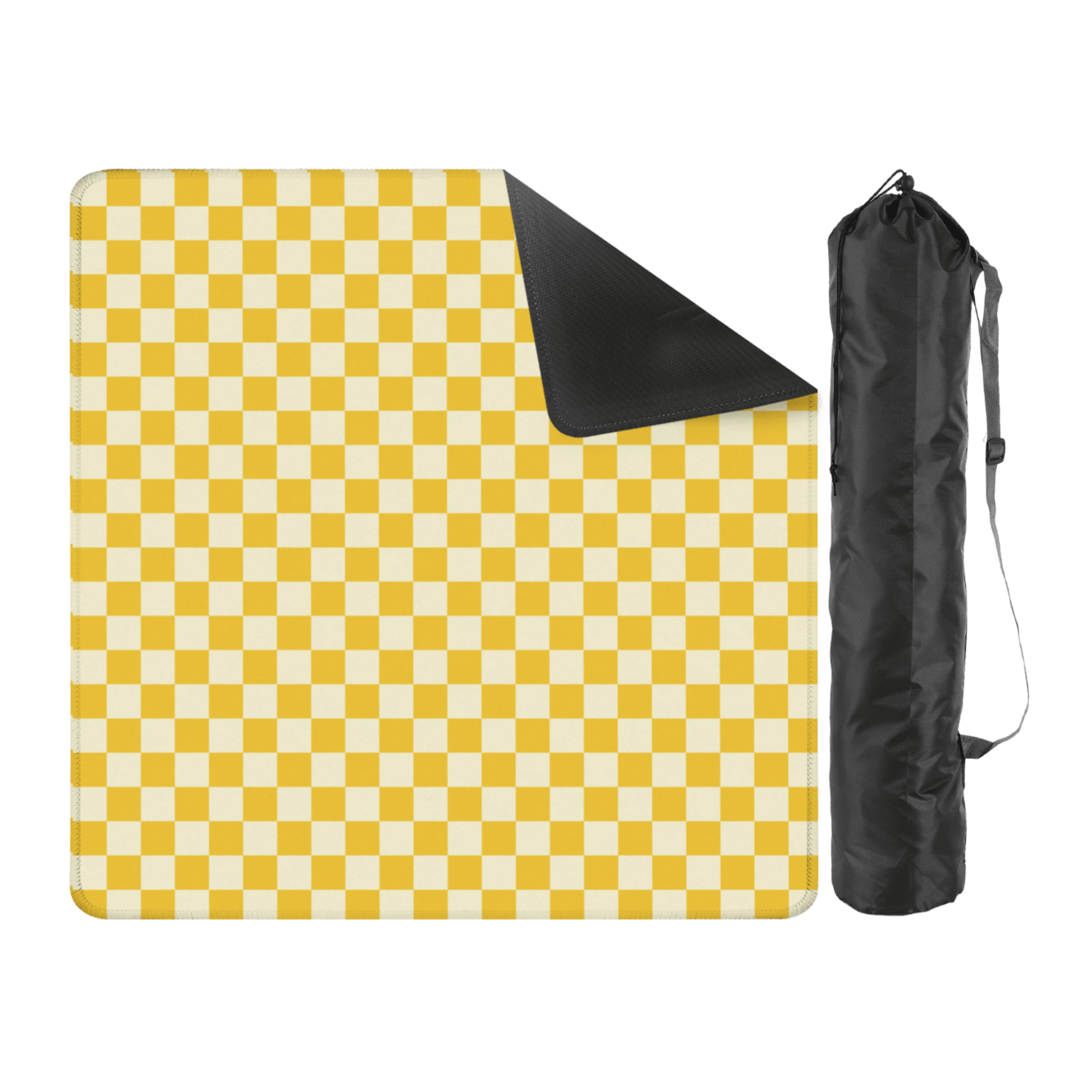 Yellow Check Mahjong Mat