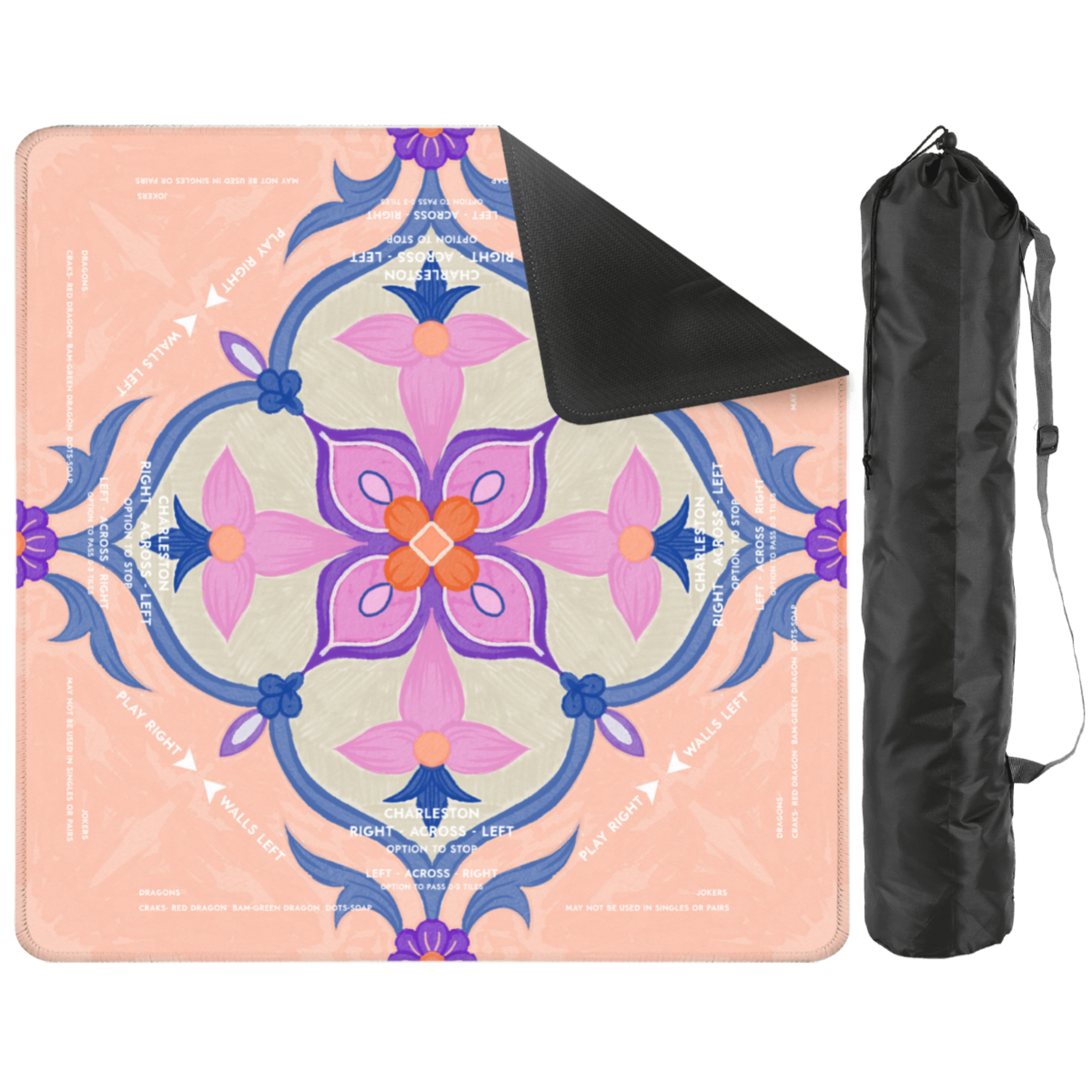 Wild Peach Mahjong Mat with Tips