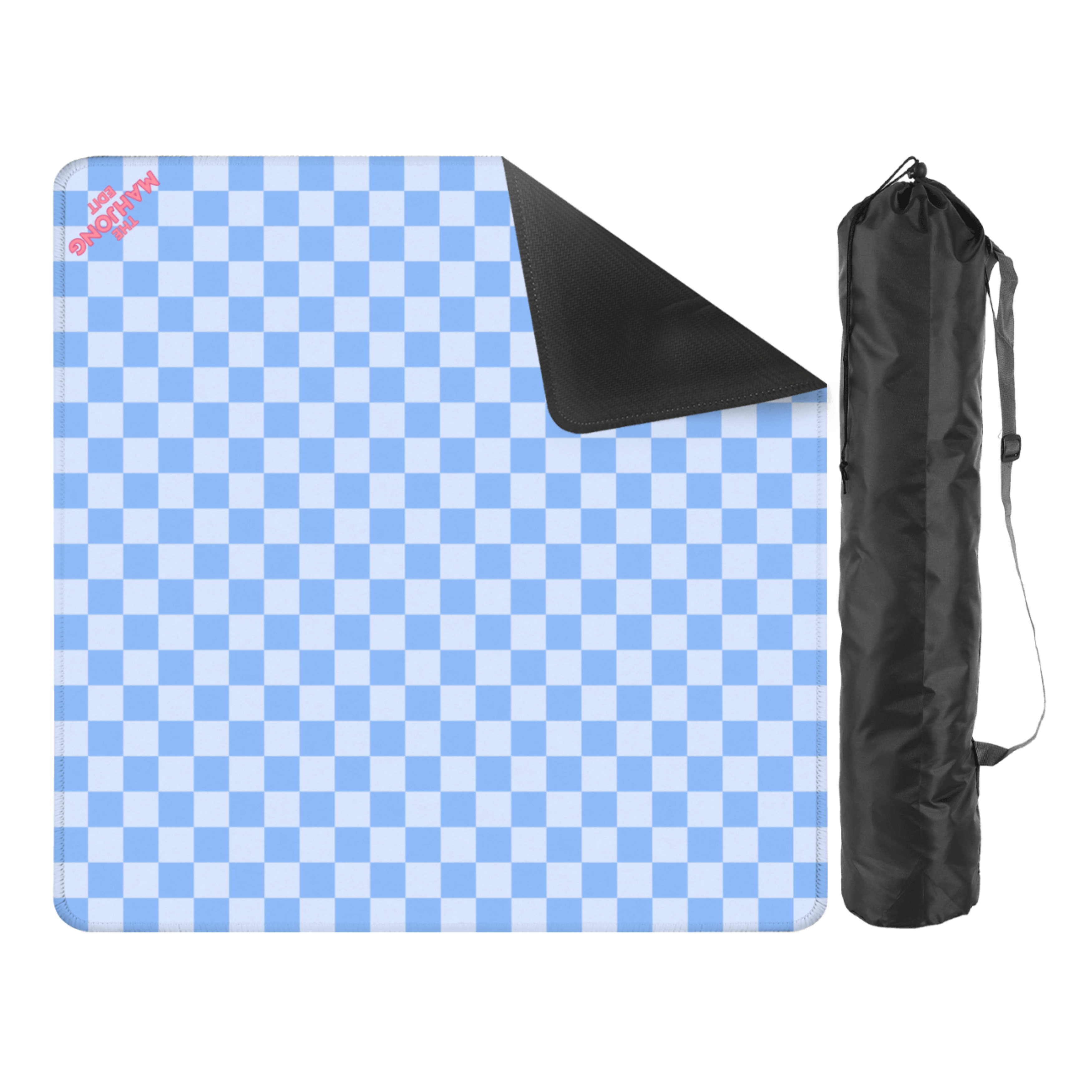Blue Check Mahjong Mat