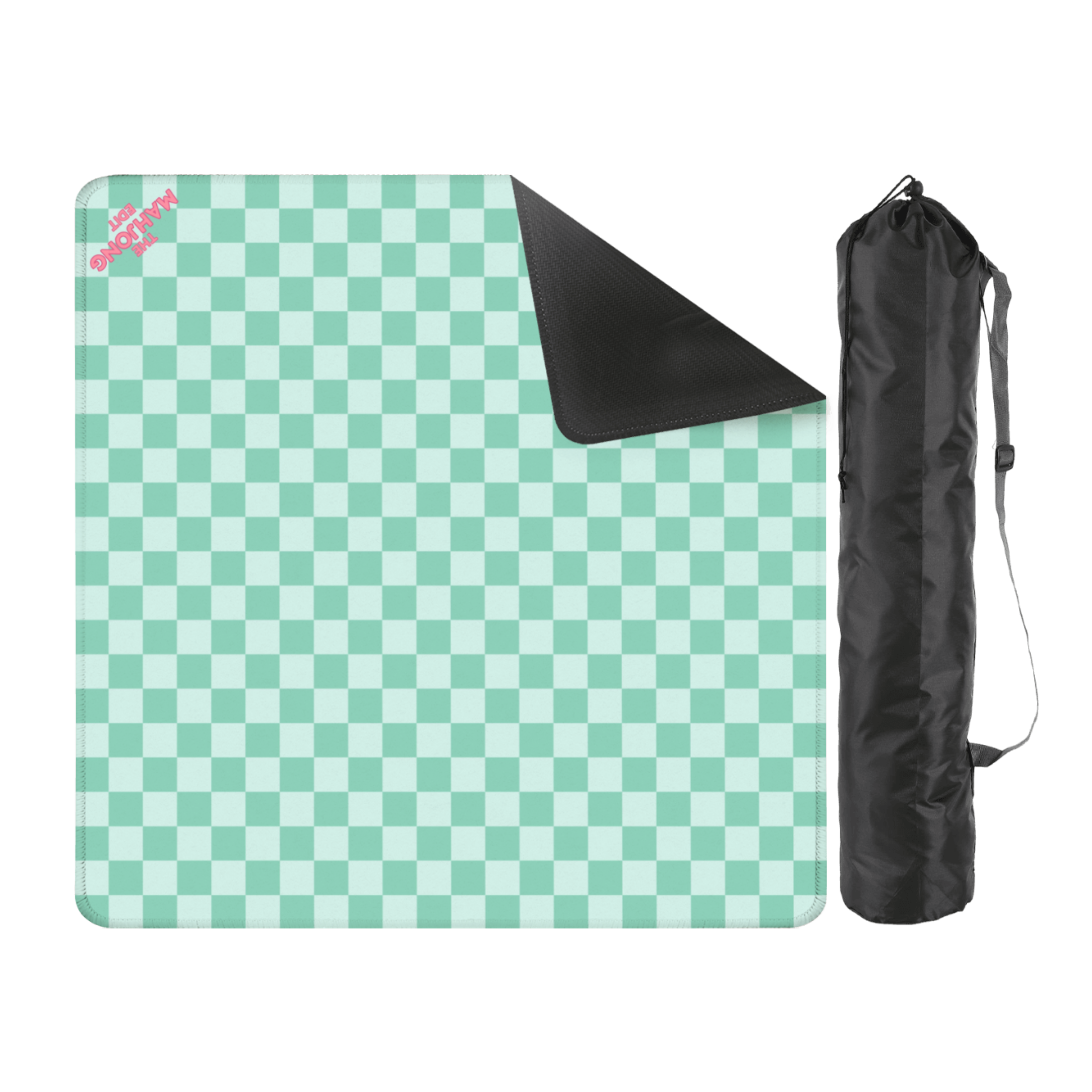 Green Check Mahjong Mat