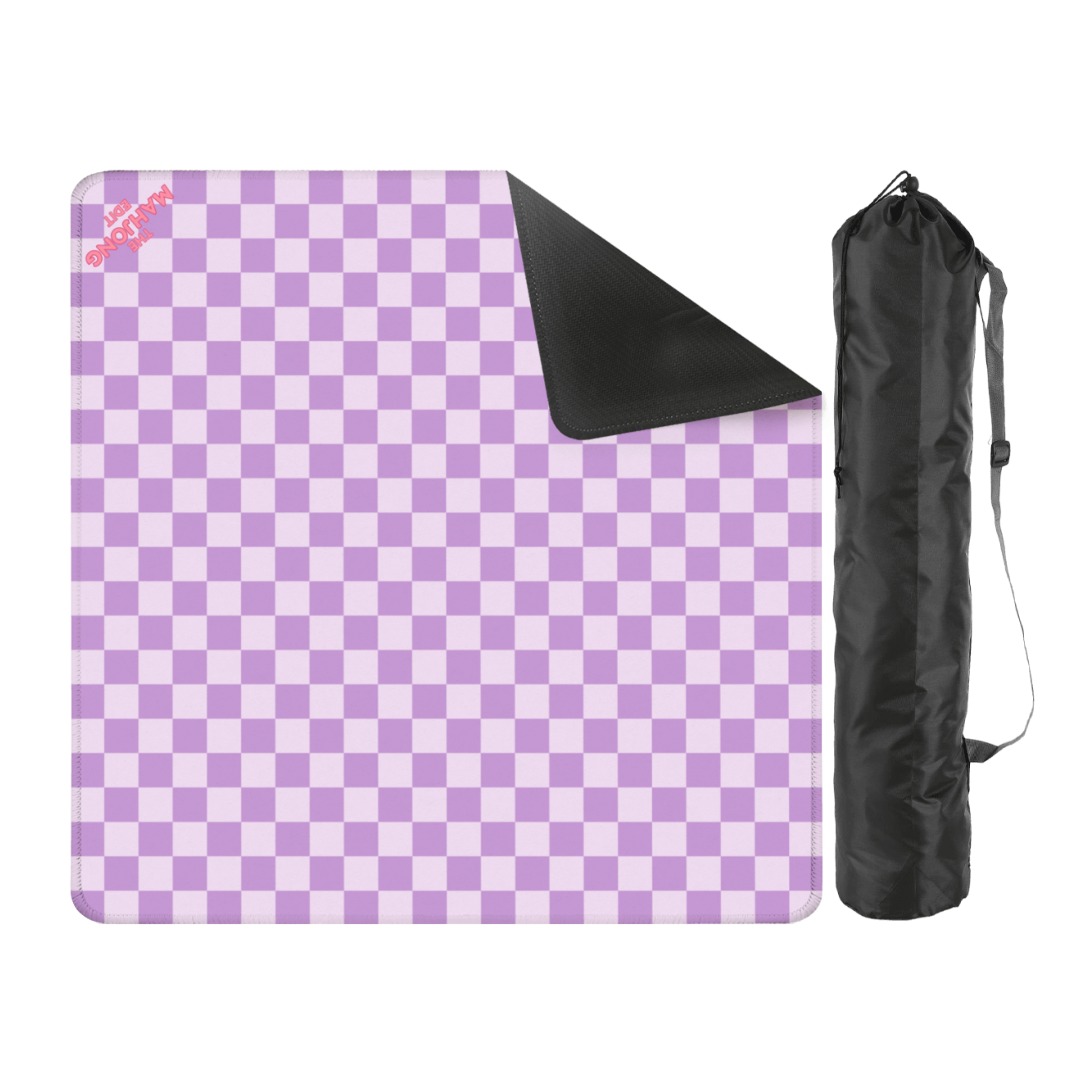 Purple Check Mahjong Mat
